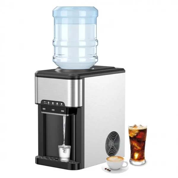 Water Cooler Dispenser 3-in-1 with Built-in Ice Maker and 3 Temperature Settings - Image 4