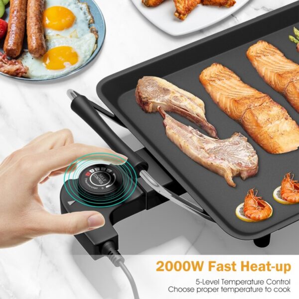 35 Inch Electric Griddle with Adjustable Temperature - Image 3