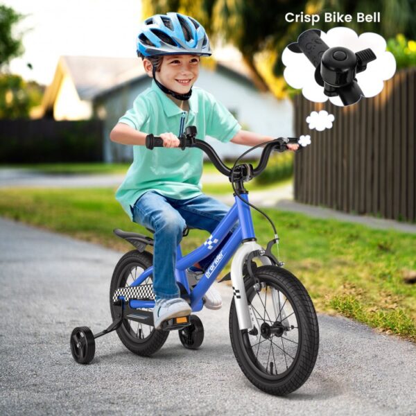 14 Inch Kids Bike with 2 Training Wheels for 3-5 Years Old - Image 3