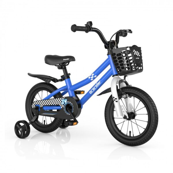 14 Inch Kids Bike with 2 Training Wheels for 3-5 Years Old