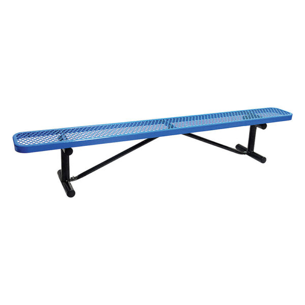 BENCH,EXPANDED METAL,BLUE,LENGTH 96