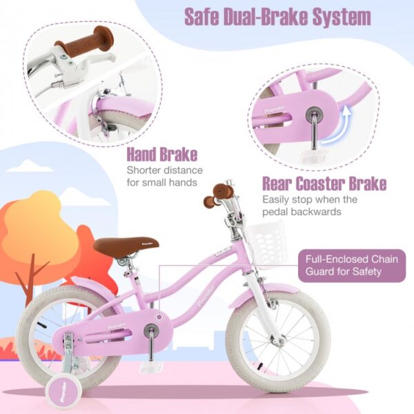 14/16/18/20 Inch Adjustable Kids Bike with 2 Brake System - Image 2