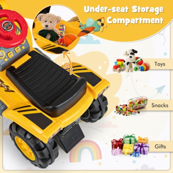 Kids Ride On Bulldozer Toy Play Truck with Adjustable Bucket Aged 3+ Years Old - Image 2