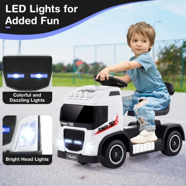 6V Kids Electric Ride-on Truck with Height Adjustable Seat - Image 6