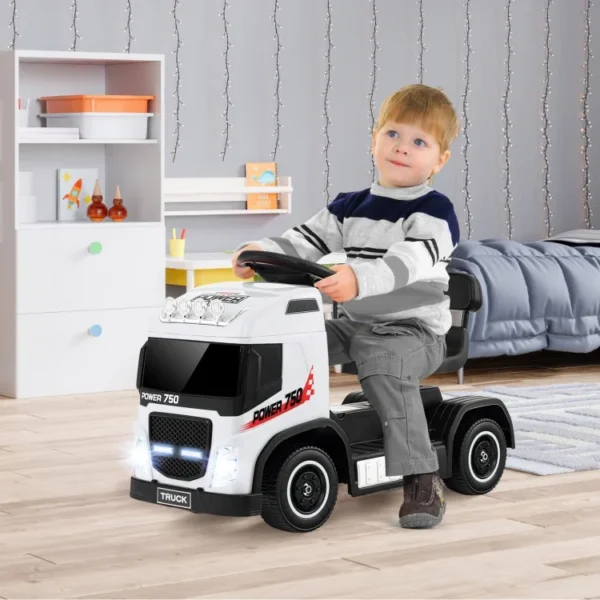 6V Kids Electric Ride-on Truck with Height Adjustable Seat - Image 3