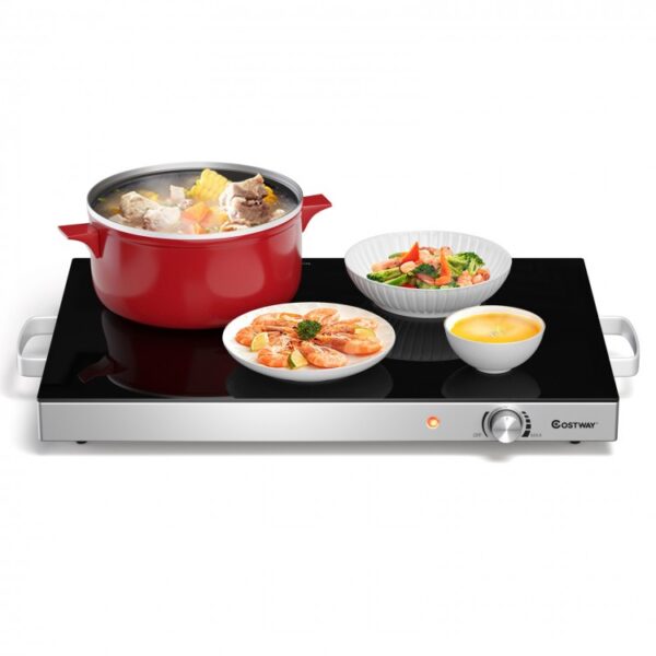 22 x 14 Inch Electric Warming Tray Hot Plate Dish Warmer with Adjustable Temperature - Image 2