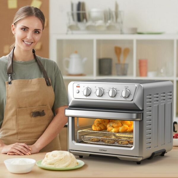 21.5 Quart 1800W Air Fryer Toaster Countertop Convection Oven with Recipe - Image 7