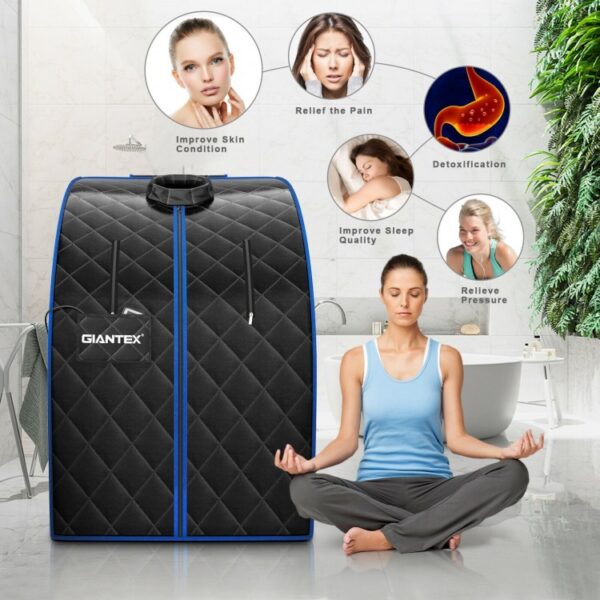 Portable Personal Far Infrared Sauna with Heating Foot Pad and Chair - Image 3