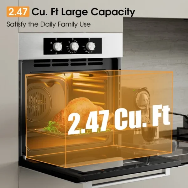 24 Inch Single Wall Oven 2.47Cu.ft with 5 Cooking Modes - Image 8