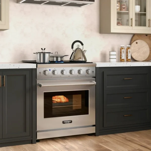 30 Inches 120V Natural Gas Range with 5 Burners Cooktop