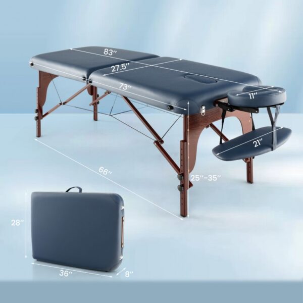 Portable Folding Massage Table with Carrying Case - Image 3