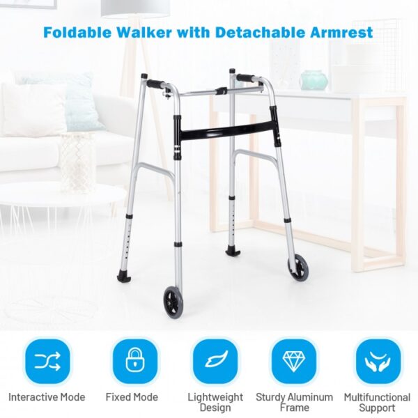 Foldable Lightweight Aluminum Alloy Rehabilitation Walker - Image 5