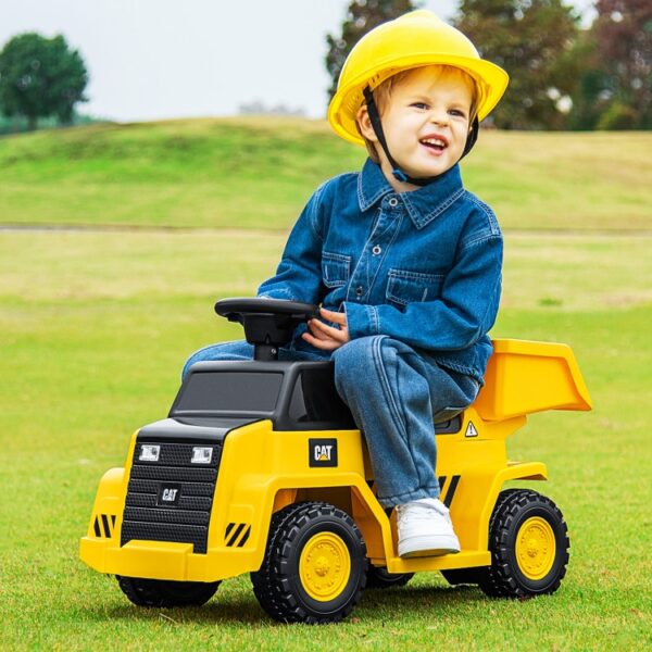 6V Electric Licensed Caterpillar Construction Vehicle with One-Button Start - Image 5