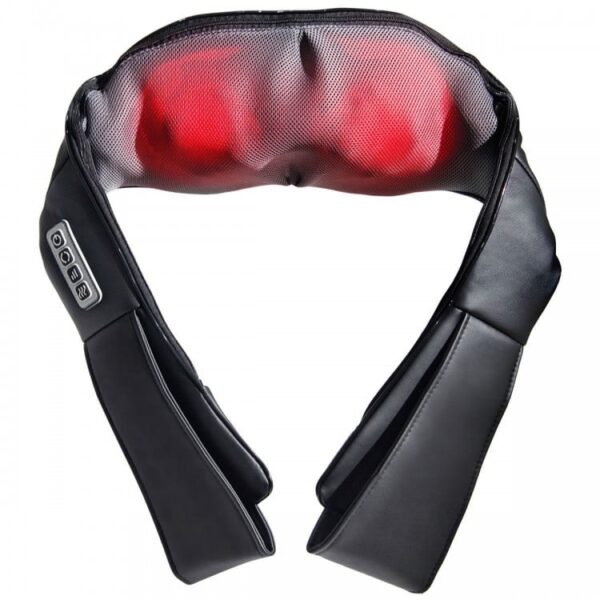 Electric Back and Neck Kneading Shoulder Massager with Heat Straps - Image 4