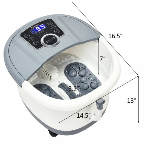 Shiatsu Portable Heated Electric Foot Spa Bath Roller Motorized Massager - Image 3