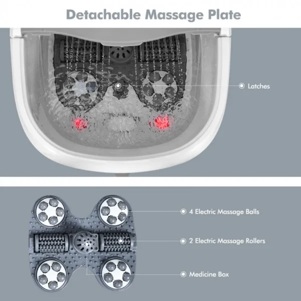 Portable All-In-One Heated Foot Spa Bath Motorized Massager - Image 4