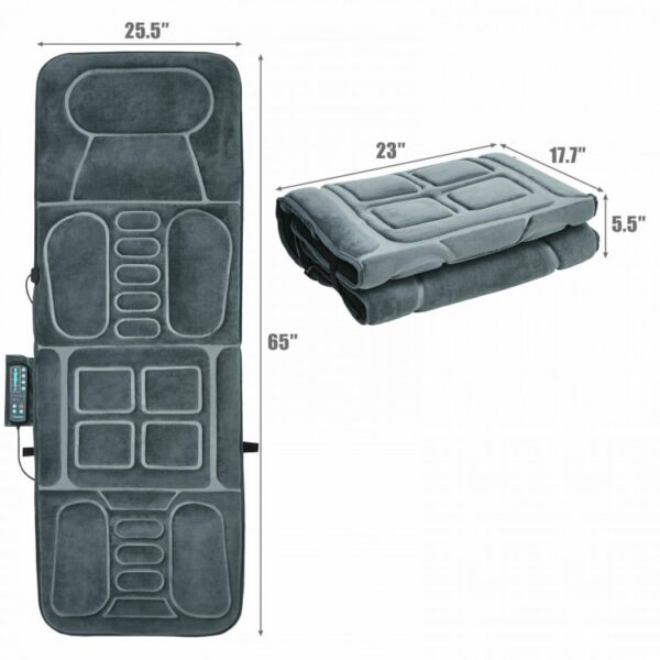 Foldable Massage Mat with Heat and 10 Vibration Motors - Image 4