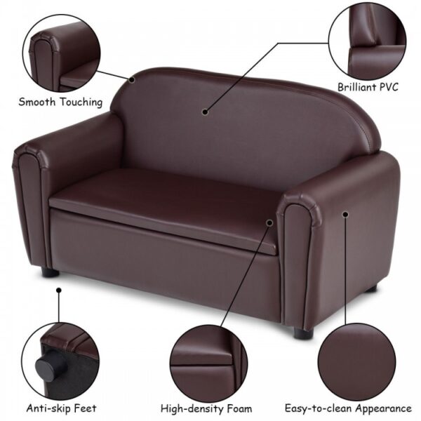 Kids Sofa Armrest Chair with Storage Function - Image 2