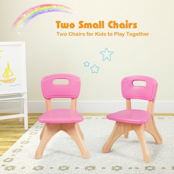 Kids Activity Table and Chair Set Play Furniture with Storage - Image 2