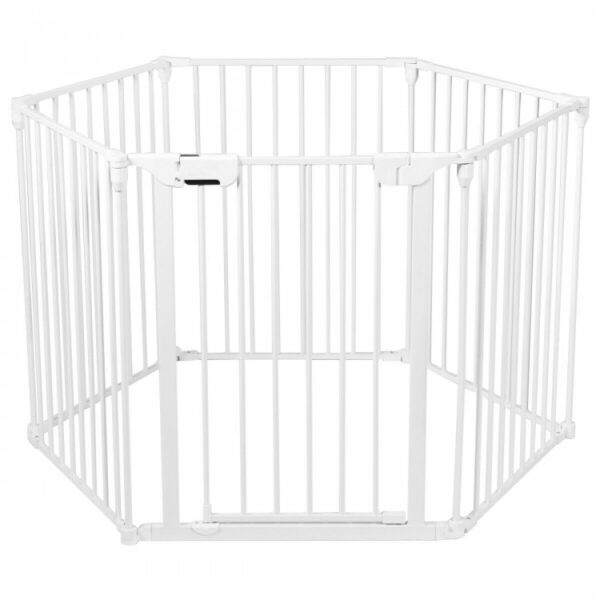 6-Panel Wall-mount Baby Safe Metal Fence Barrier