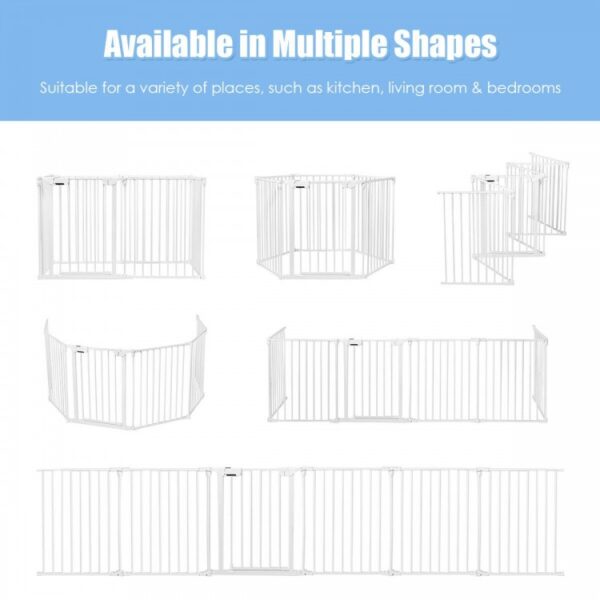 6-Panel Wall-mount Baby Safe Metal Fence Barrier - Image 5