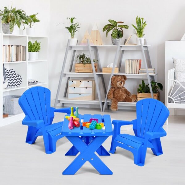 3-Piece Plastic Children's Play Table Chair Set - Image 6