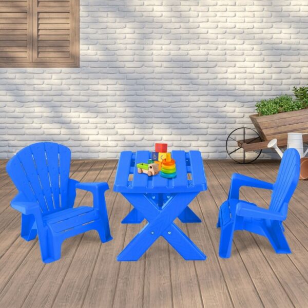 3-Piece Plastic Children's Play Table Chair Set - Image 5