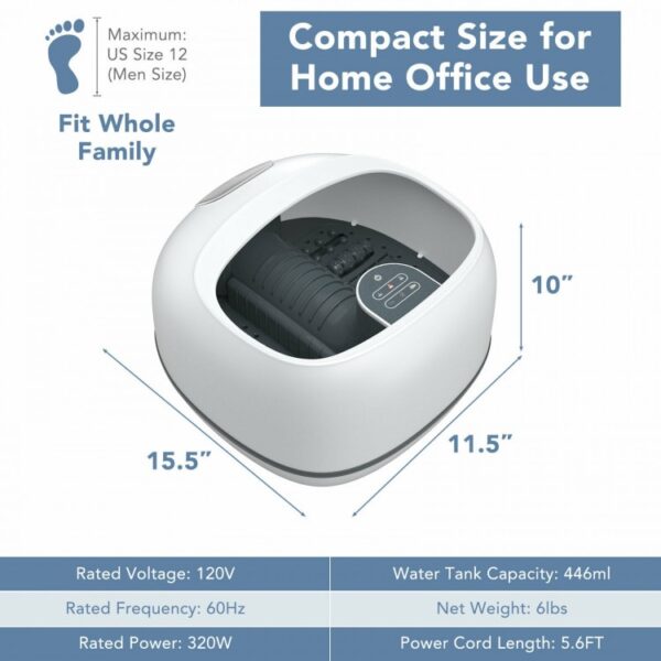 Steam Foot Spa Massager With 3 Heating Levels and Timers - Image 3