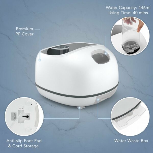 Steam Foot Spa Massager With 3 Heating Levels and Timers - Image 2