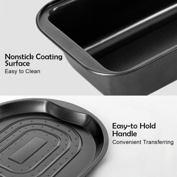 10 Pieces Nonstick Bakeware Set Baking Roasting Cake Pans - Image 5