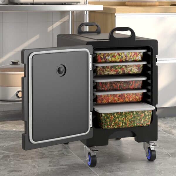 81 Quart Capacity End-loading Insulated Food Pan Carrier with Wheels