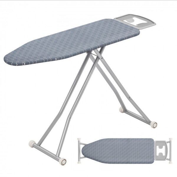 Ironing Board with Iron Rest and Removable Silver