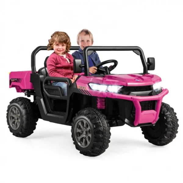 2-Seater Kids Ride On Dump Truck with Dump Bed and Shovel