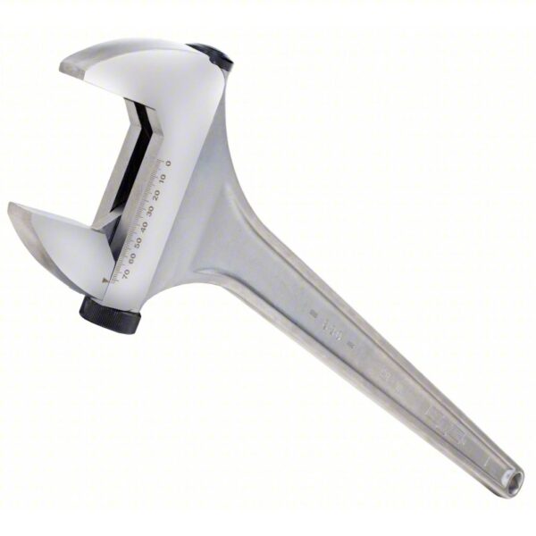 CHANNELLOCK Adjustable Wrench: Alloy Steel, Chrome, 30 in Overall Lg, 3 in Jaw Capacity, Plain Grip - Image 2