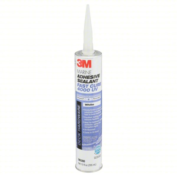 3M Polyurethane Adhesive Sealant: 4000 UV, White, 10 oz Container Size, Cartridge