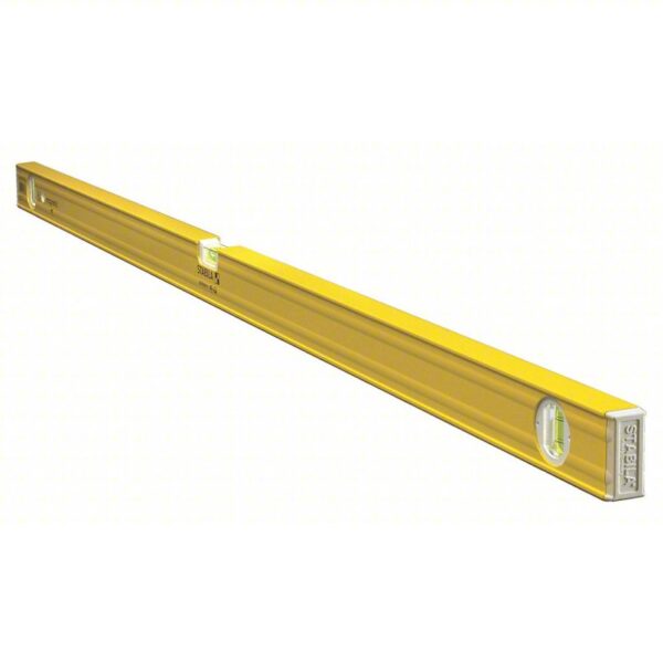 STABILA Box Level: Level & Plumb, Box, 2, Plain, Top Read Window, 58 in Overall Lg, Top & Side Read