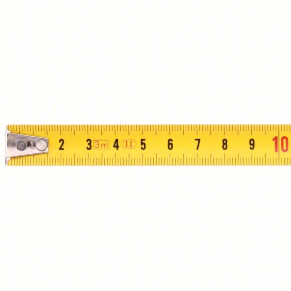 KESON Tape Measure: Metric, Nonmagnetic Single Hook Tip, Plastic, 3 m, 8 ft Standout Lg, 1 mm, Auto - Image 2