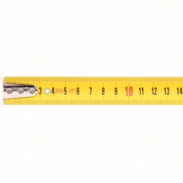 KESON Tape Measure: Metric, Nonmagnetic Single Hook Tip, Plastic, 5 m, 8 ft Standout Lg, Std Blade - Image 2