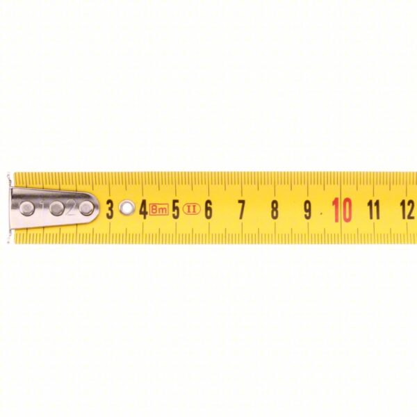 KESON Long Tape Measure: Metric, Nonmagnetic Single Hook Tip, Plastic, 8 m, 8 ft Standout Lg, 1 mm - Image 2