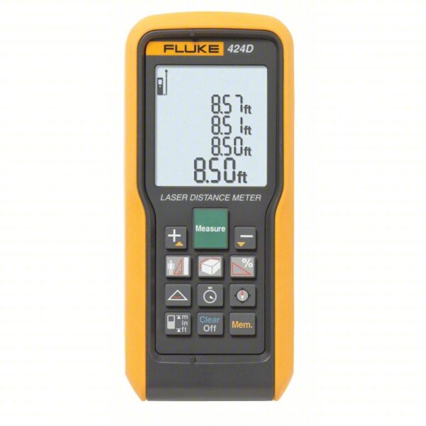 FLUKE Laser Distance Meter: Inch/Metric, 2 in – 260 ft, + 1 mm, AAA, Rubber, Digital, Red - Image 5