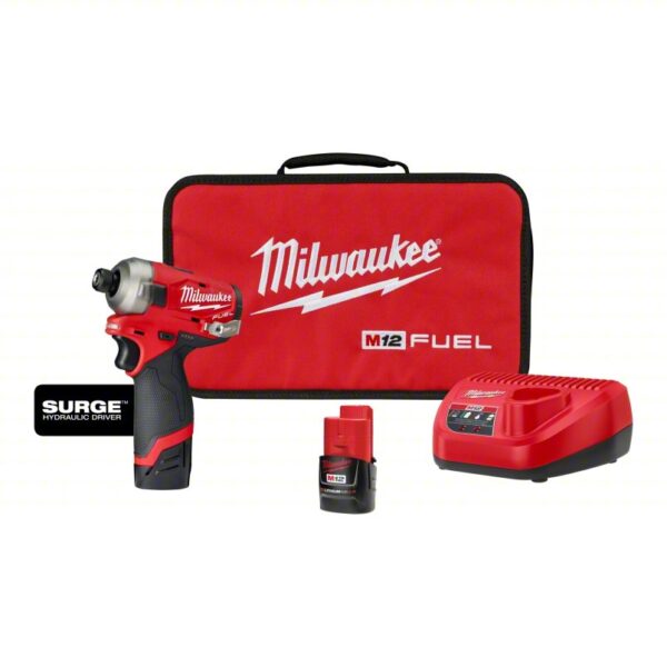 Hydraulic Driver Kit: 450 in-lb Max. Torque, 3,000 RPM Free Speed, 3,400 Impacts per Minute, 12 V