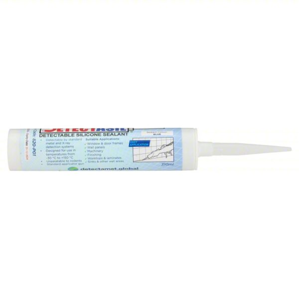 DETECTAMET, INC. Silicone Sealant: Detectasil, Blue, 11 oz, Tube, 301% to 500% Elongation Range - Image 3