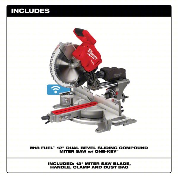 Miter Saw: 12 in Blade Dia., Sliding, 55° Left to 60° Right, 48° Left to 48° Right, Bare Tool - Image 3