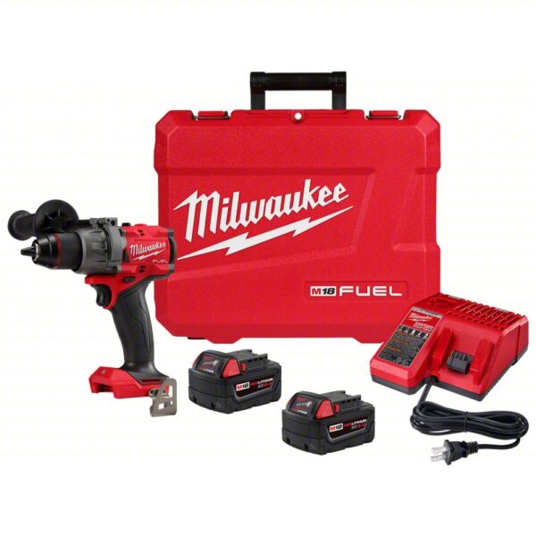 MILWAUKEE Drill: 18V DC, Compact Premium, 1/2 in Chuck, 2,100 RPM Max., 1,400 in-lb Max Torque