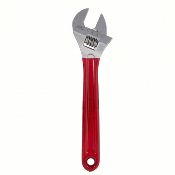 KLEIN TOOLS Adjustable Wrench: Plastic, Chrome, 12 in Overall Lg, 1 1/2 in Jaw Capacity - Image 5