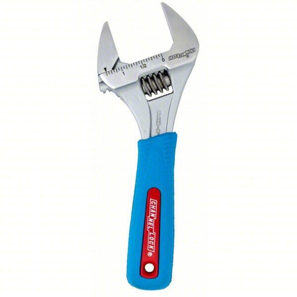 CHANNELLOCK Adjustable Wrench: Alloy Steel, Chrome, 6 in Overall Lg, 1 5/16 in Jaw Capacity - Image 2