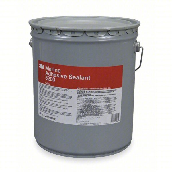 3M Polyurethane Adhesive Sealant: 5200, White, 640 oz Container Size, Drum