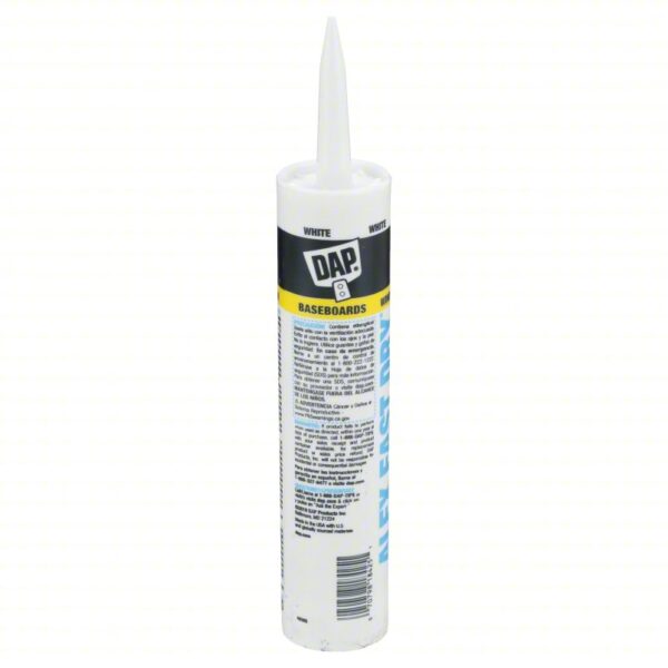 DAP Silicone Caulk: Alex Fast Dry, White, 10 oz Container Size, Cartridge - Image 2