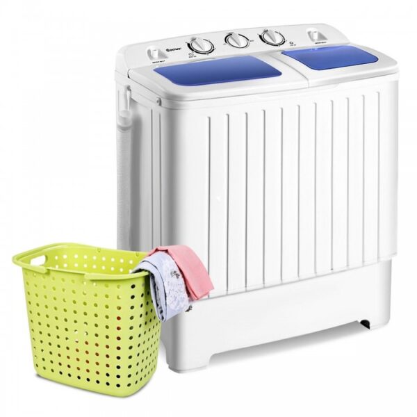 20 lbs Compact Twin Tub Washing Machine for Home Use - Image 2