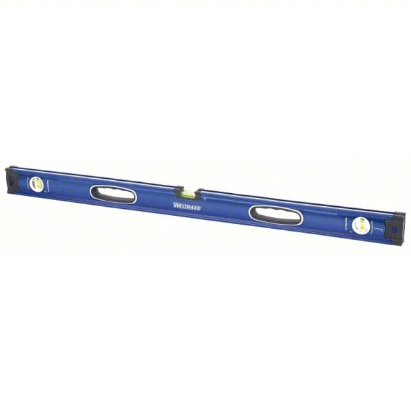 WESTWARD I-Beam Level: Level & Plumb, No Top Read Window, 48 in Overall Lg, Side Read Only, LED, LED